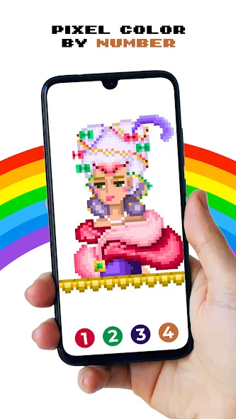Pixel by Number™ - Pixel Art на Андроид — Мод Разблокированы все раскраски и уровни — скриншот 3