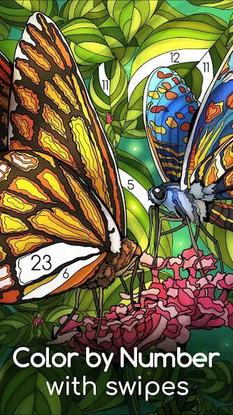 Скачать Color Swipe Coloring Book game MOD APK — Разблокированы все раскраски — скриншот 1