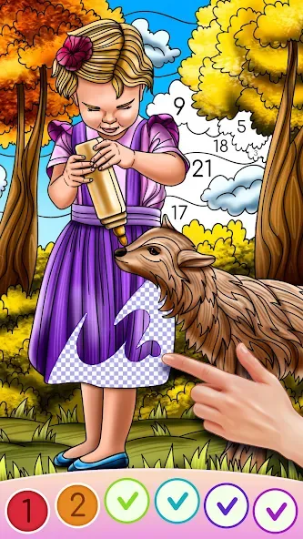 Скачать Color Swipe Coloring Book game MOD APK — Разблокированы все раскраски — скриншот 2