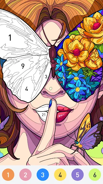 Скачать Color Now - color by number — Модификация Без рекламы и все цвета открыты — скриншот 1