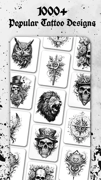 Tattoo Coloring games MOD — Все татуировки и цвета открыты на Андроид — скриншот 2