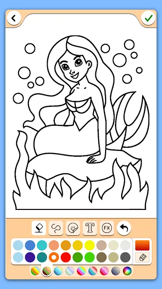 Скачать Coloring for girls and women — Модификация Все раскраски и инструменты открыты — скриншот 1