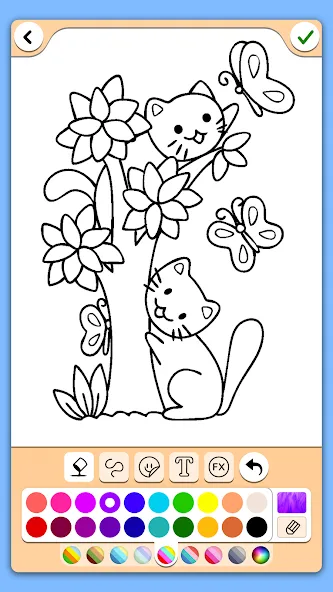 Скачать Coloring for girls and women — Модификация Все раскраски и инструменты открыты — скриншот 3