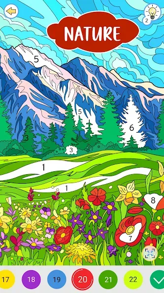 Скачать Color by Number: Coloring Book (Мод: Без рекламы и всё разблокировано) на Андроид — скриншот 1