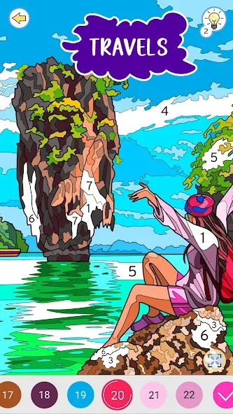Скачать Color by Number: Coloring Book (Мод: Без рекламы и всё разблокировано) на Андроид — скриншот 2