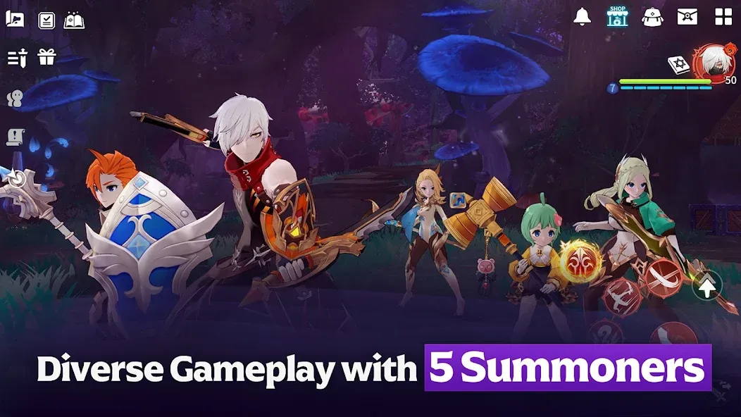 Summoners War: Chronicles MOD — Безлимитные ресурсы и усиленные персонажи на Андроид — скриншот 2