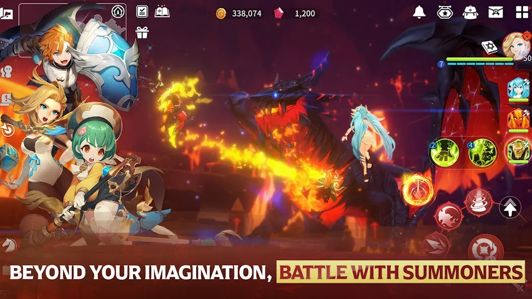 Summoners War: Chronicles MOD — Безлимитные ресурсы и усиленные персонажи на Андроид — скриншот 3
