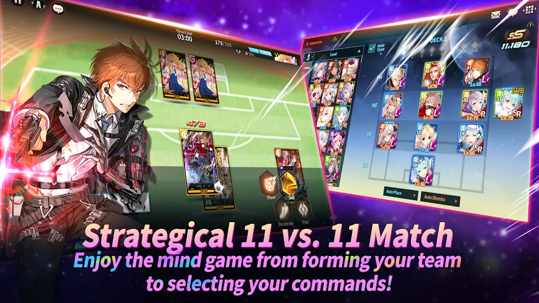 Soccer Spirits MOD — Безлимитные деньги и энергия на Андроид — скриншот 2
