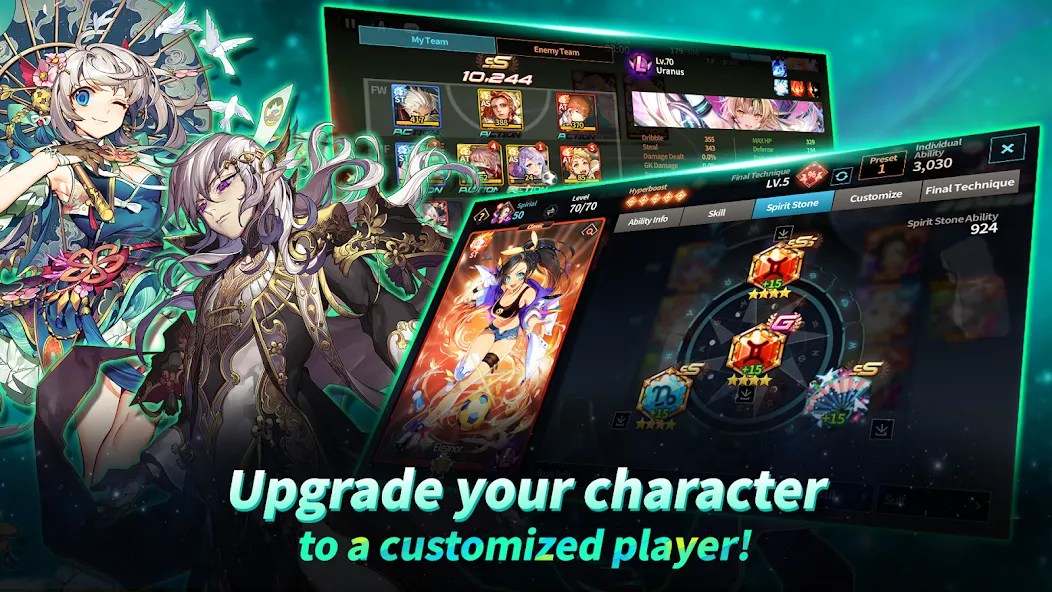 Soccer Spirits MOD — Безлимитные деньги и энергия на Андроид — скриншот 3