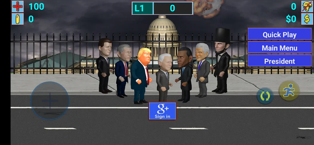 Скачать взлом Aliens vs President на Андроид — Безлимитные деньги и всё разблокировано — скриншот 1