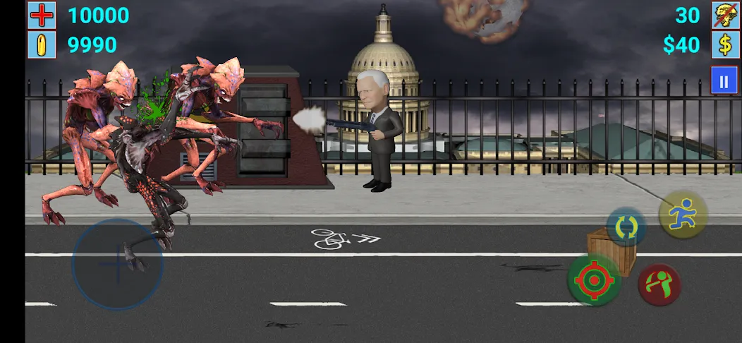 Скачать взлом Aliens vs President на Андроид — Безлимитные деньги и всё разблокировано — скриншот 2