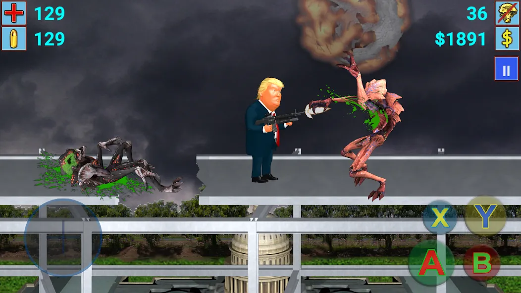 Скачать взлом Aliens vs President на Андроид — Безлимитные деньги и всё разблокировано — скриншот 5