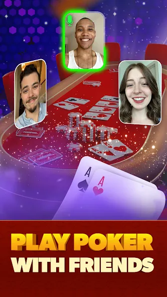 Скачать Poker Face: Texas Holdem Poker на Android — Безлимитные фишки и все функции открыты — скриншот 1