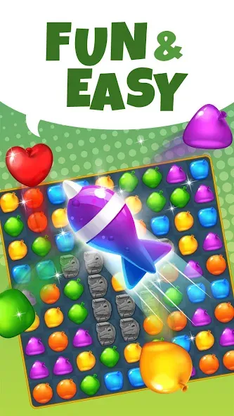 Aqua Blast: Match 3 Puzzle на Андроид — Мод Безлимитные жизни и подсказки — скриншот 2