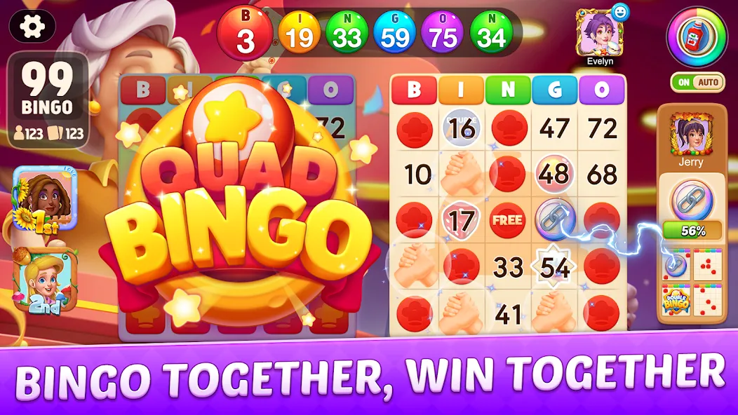 Скачать Bingo Frenzy®-Live Bingo Games — Последняя версия (Безлимитные билеты и бонусы) — скриншот 2