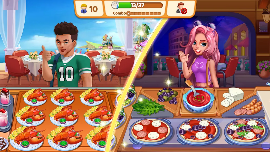 Скачать Food Voyage: Fun Cooking Games (Мод: Безлимитные монеты и все уровни открыты) на Андроид — скриншот 5 Скачать Food Voyage: Fun Cooking Games (Мод: Безлимитные монеты и все уровни открыты) на Андроид — скриншот 5