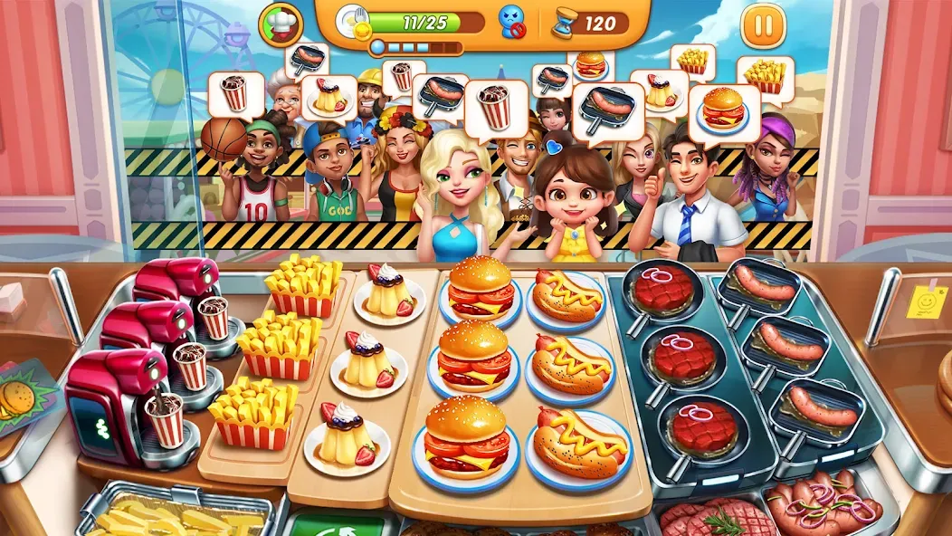 Cooking City - Cooking Games (Мод Безлимитные монеты и алмазы) — скриншот 1 Cooking City - Cooking Games (Мод Безлимитные монеты и алмазы) — скриншот 1