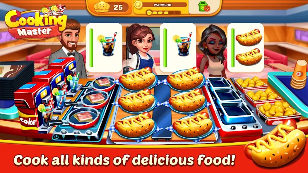 Скачать Cooking Master:Restaurant Game на Андроид — Безлимитные деньги и все рецепты — скриншот 2 Скачать Cooking Master:Restaurant Game на Андроид — Безлимитные деньги и все рецепты — скриншот 2