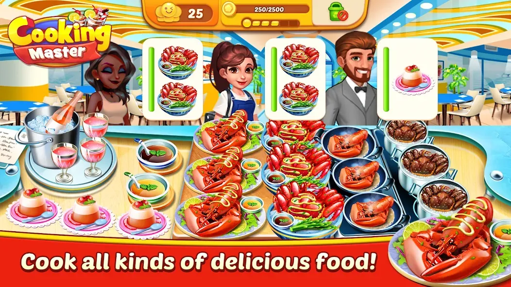 Скачать Cooking Master:Restaurant Game на Андроид — Безлимитные деньги и все рецепты — скриншот 4 Скачать Cooking Master:Restaurant Game на Андроид — Безлимитные деньги и все рецепты — скриншот 4