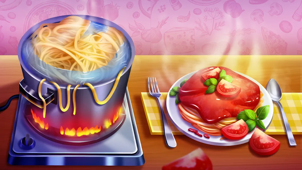 Взломанная Cooking Team: Restaurant Games на Андроид — Безлимитные монеты и энергия — скриншот 1