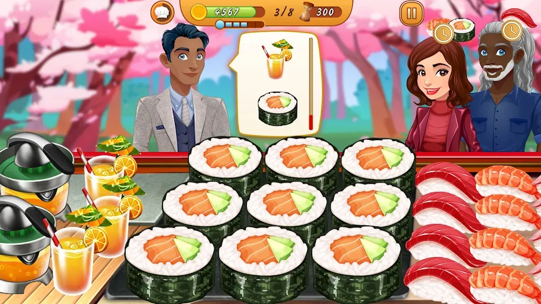 Взломанная Cooking Team: Restaurant Games на Андроид — Безлимитные монеты и энергия — скриншот 3