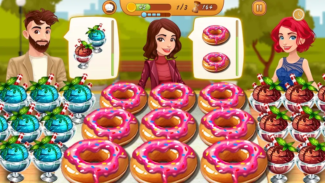 Взломанная Cooking Team: Restaurant Games на Андроид — Безлимитные монеты и энергия — скриншот 5