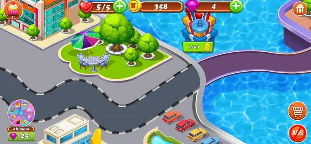 Food Game Crazy Super Chef — Мод: Безлимитные деньги и открыты все рецепты — скриншот 2