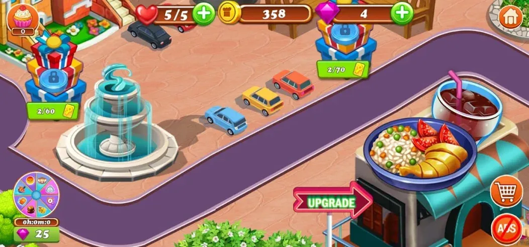 Food Game Crazy Super Chef — Мод: Безлимитные деньги и открыты все рецепты — скриншот 3