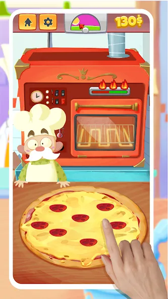 Скачать Pizza Maker - Cooking Games — Безлимитные деньги и все рецепты — скриншот 1