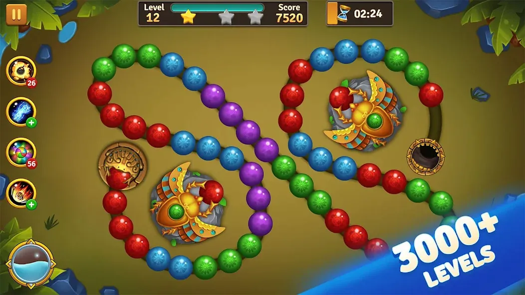 Jungle Marble Blast MOD APK — Безлимитные монеты и открыты все уровни — скриншот 3 Jungle Marble Blast MOD APK — Безлимитные монеты и открыты все уровни — скриншот 3