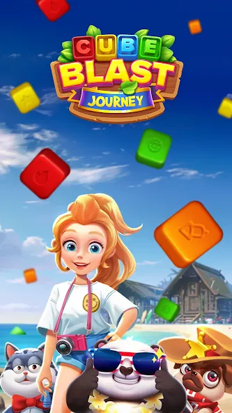 Скачать Cube Blast Journey: Toon & Toy с модом — Безлимитные монеты и все уровни — скриншот 1