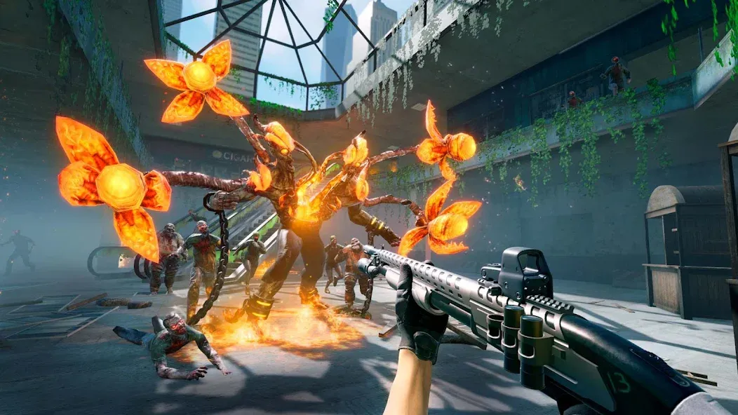 Скачать Zombie Fire 3D: Offline Game — Безлимитные монеты и патроны — скриншот 5