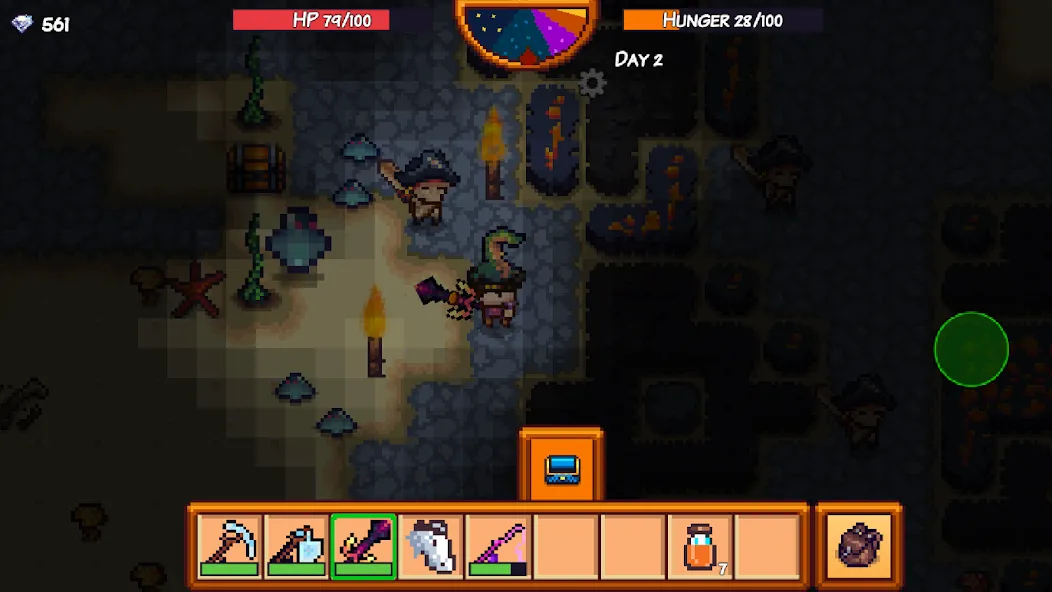 Скачать Pixel Survival Game 3 (Мод: Безлимитные ресурсы и здоровье) на Андроид — скриншот 1