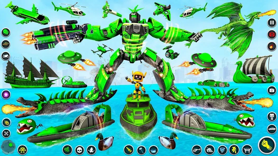 Взлом Dino Robot - Car Robot Games — Разблокированы все роботы и машины — скриншот 2