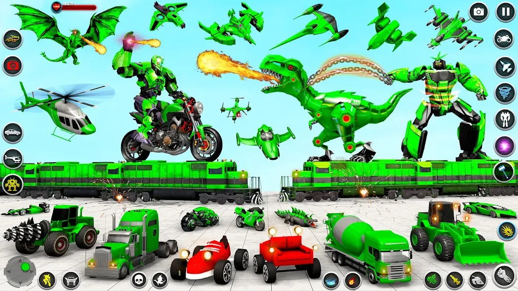 Взлом Dino Robot - Car Robot Games — Разблокированы все роботы и машины — скриншот 3