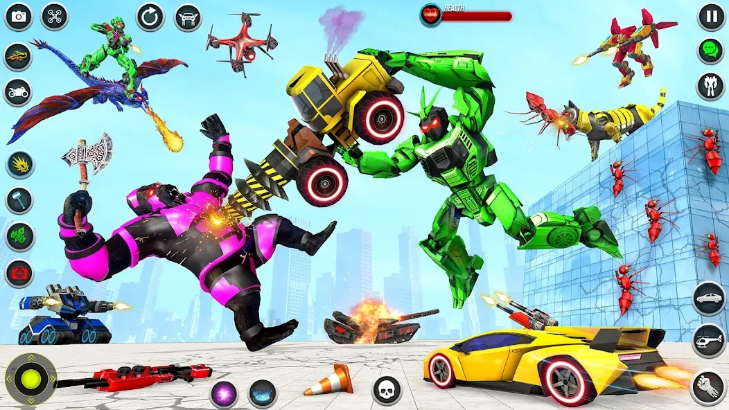 Взлом Dino Robot - Car Robot Games — Разблокированы все роботы и машины — скриншот 4