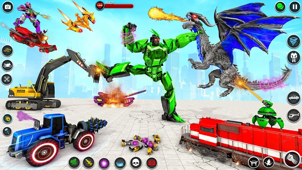Взлом Dino Robot - Car Robot Games — Разблокированы все роботы и машины — скриншот 5