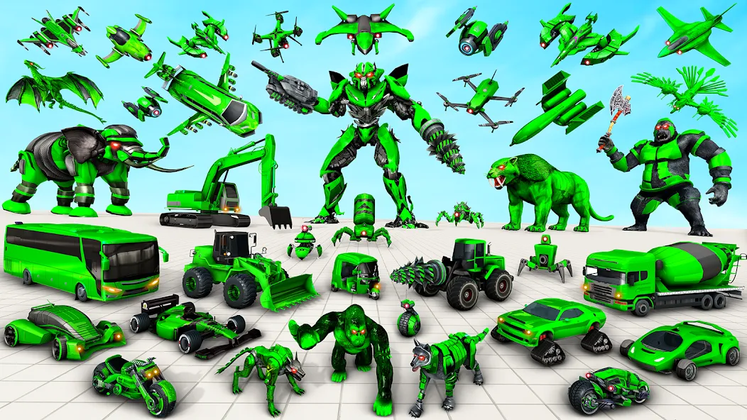 Скачать Multi Animal Robot Car Games — Разблокированы все роботы и машины — скриншот 2