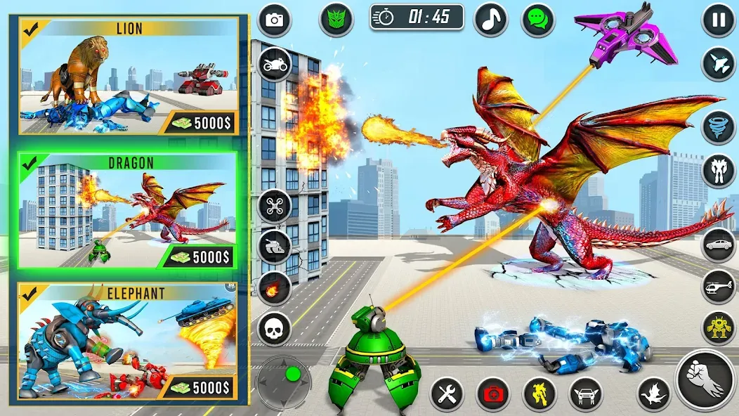 Скачать Multi Animal Robot Car Games — Разблокированы все роботы и машины — скриншот 5