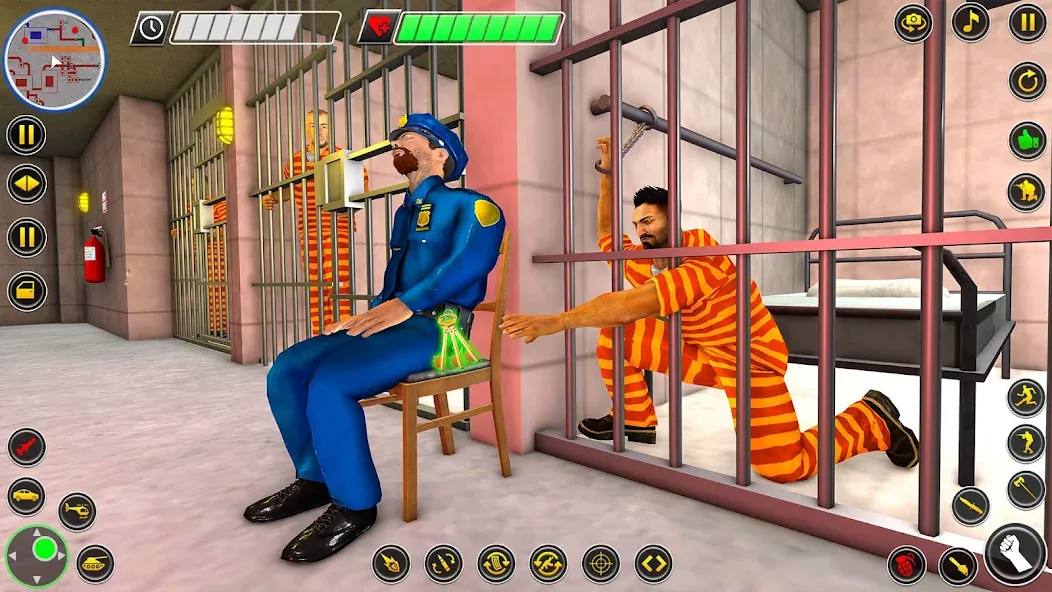 Взломанная Grand Jail Prison: Escape Game на Андроид — Побег из тюрьмы без ограничений — скриншот 1