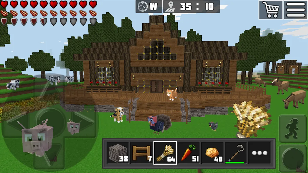 World Craft: Block Craftsman MOD — Безлимитные ресурсы и открыты все рецепты на Андроид — скриншот 2