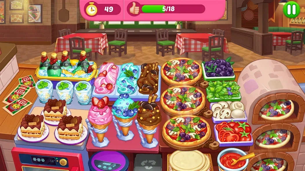 Crazy Cooking Diner: Chef Game — Взломанная версия (Безлимитные деньги и все уровни) — скриншот 2