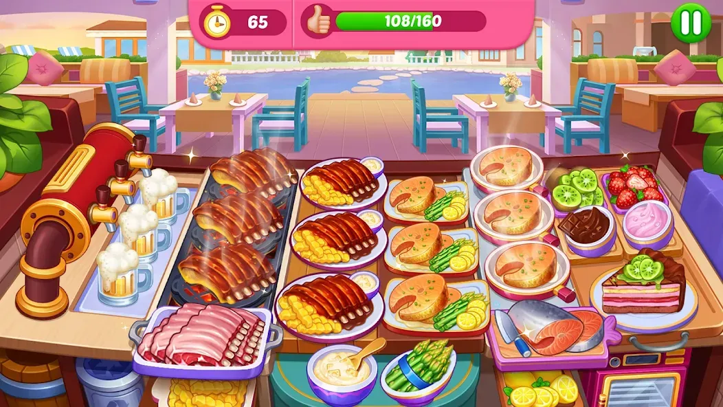 Crazy Cooking Diner: Chef Game — Взломанная версия (Безлимитные деньги и все уровни) — скриншот 4