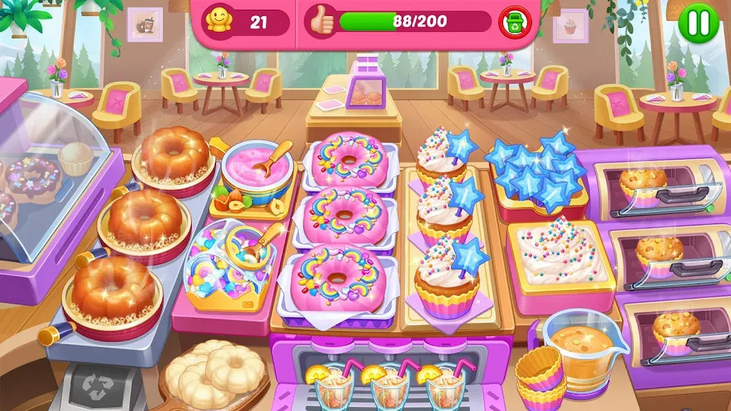 Crazy Cooking Diner: Chef Game — Взломанная версия (Безлимитные деньги и все уровни) — скриншот 5