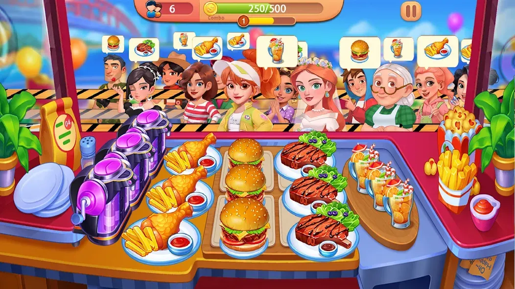 Скачать взломанную Cooking Journey: Cooking Games — Безлимитные монеты и открыты все уровни — скриншот 1