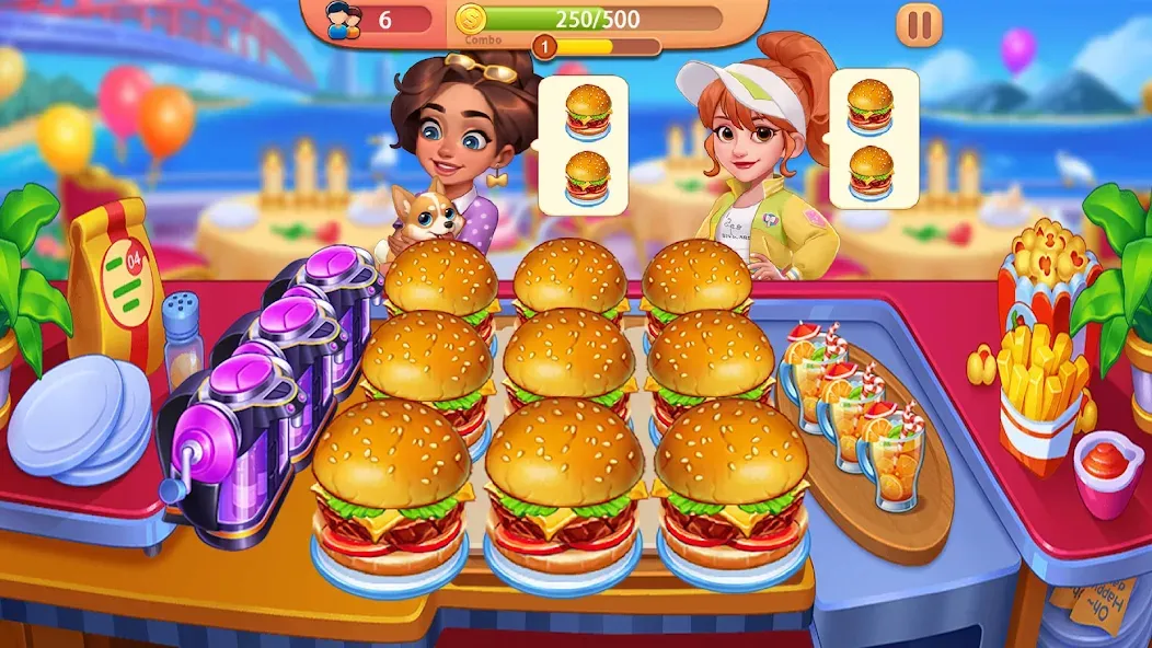 Скачать взломанную Cooking Journey: Cooking Games — Безлимитные монеты и открыты все уровни — скриншот 2