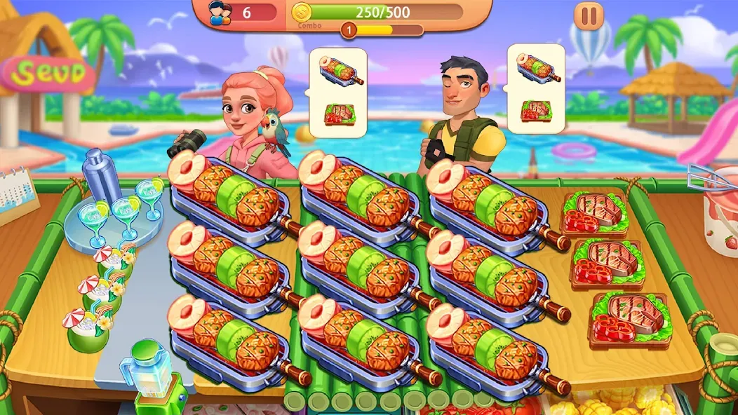 Скачать взломанную Cooking Journey: Cooking Games — Безлимитные монеты и открыты все уровни — скриншот 4