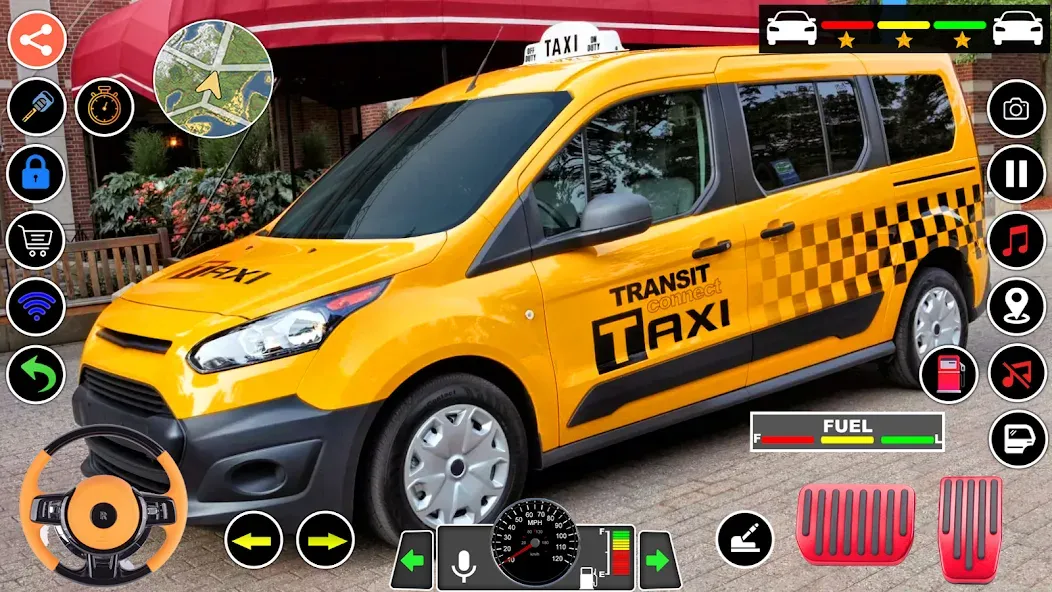 Скачать US Taxi Game 2023-Taxi Driver — Модификация Безлимитные деньги и топливо — скриншот 2