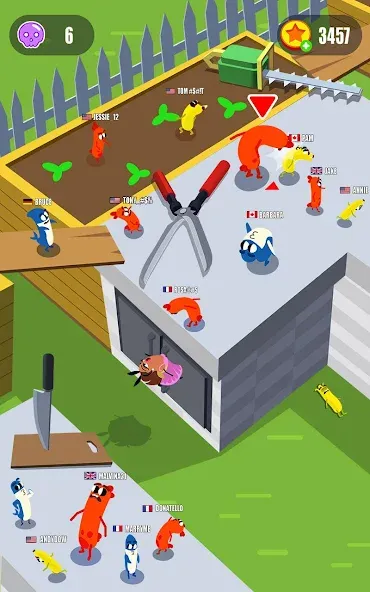 Sausage Wars.io MOD APK — Без рекламы и все скины — скриншот 3 Sausage Wars.io MOD APK — Без рекламы и все скины — скриншот 3