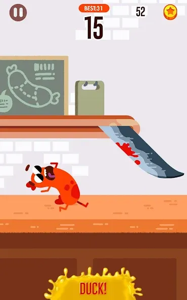 Run Sausage Run! Mod APK Неуязвимость и безлимитные жизни — Скачать на Андроид — скриншот 1